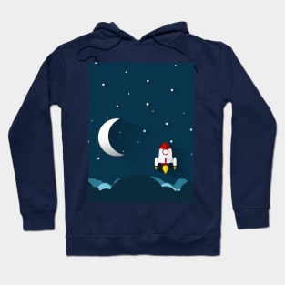 The Moon, Rocket and the Stars - Beyond the Clouds Hoodie